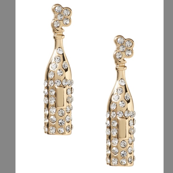 Banana Republic Jewelry - Banana Republic gold champagne bottle earrings